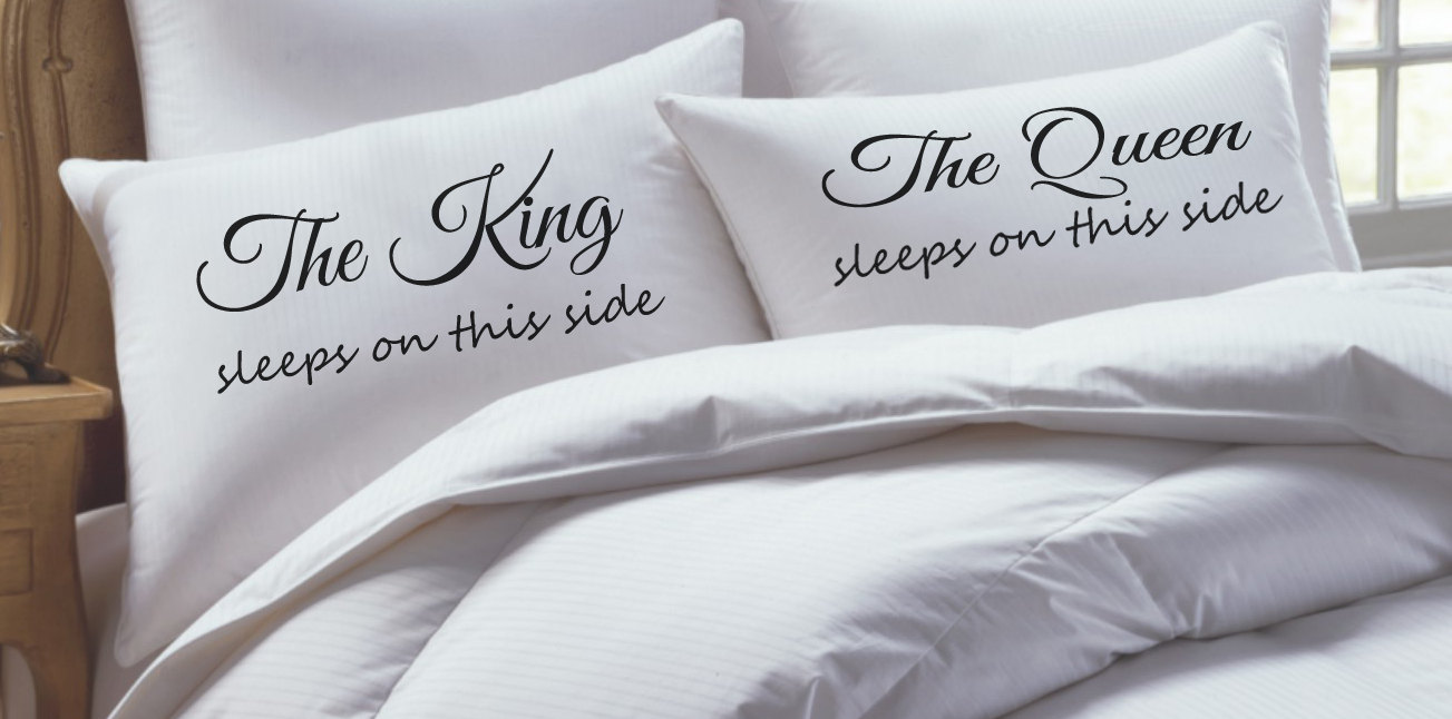 King and Queen Pillowcase Set his hers pillowcase set mr mrs