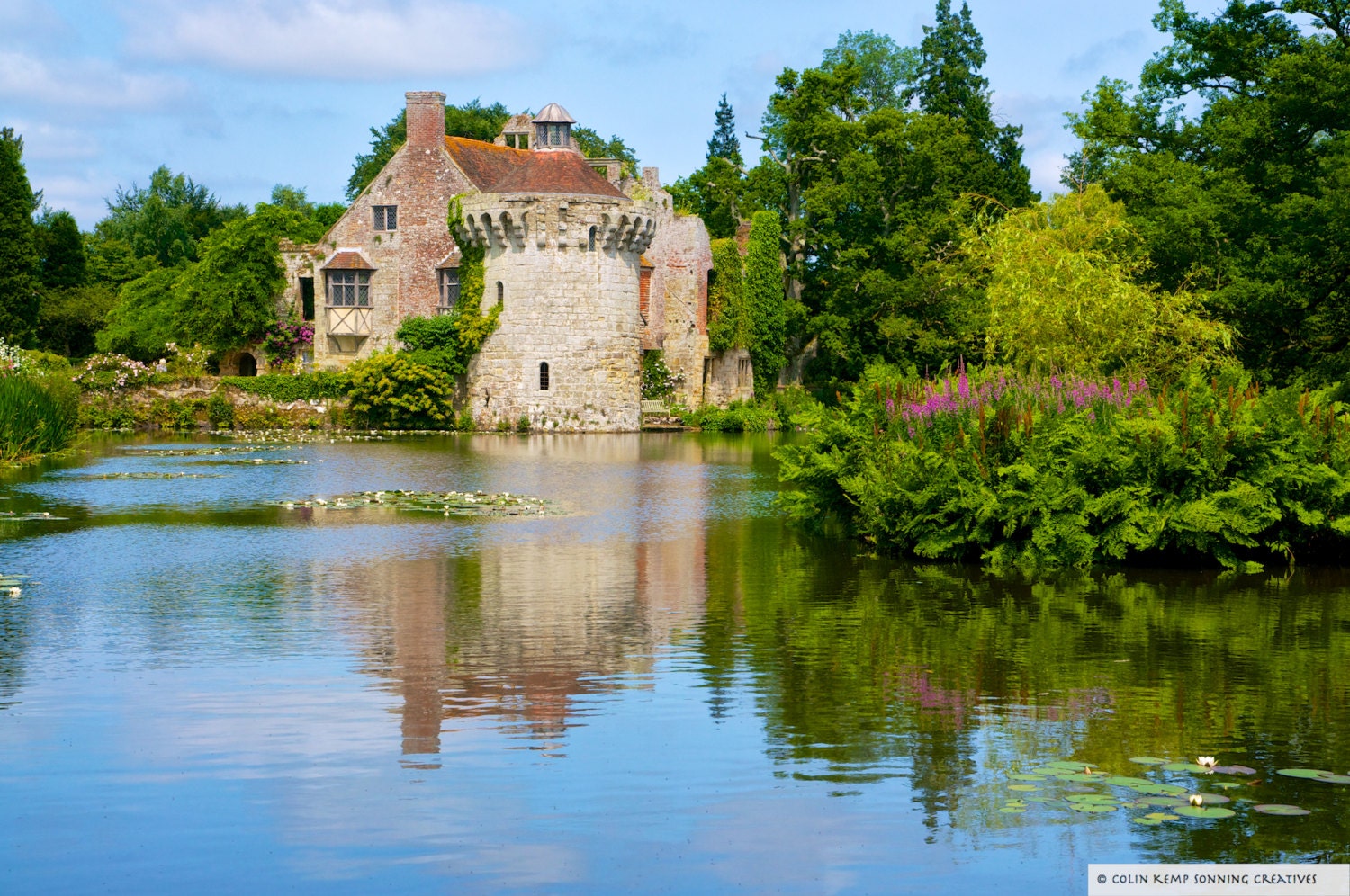 Scotney Castle and Lake three fine art prints by SonningCreatives