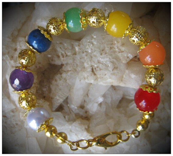 Beautiful Handmade Small Gold Chakra Bracelet