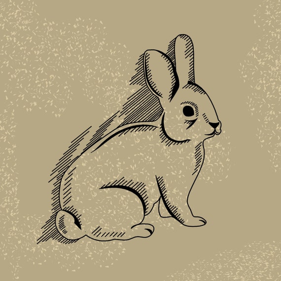 Download Items similar to Vintage Rabbit Clip Art / Instant ...