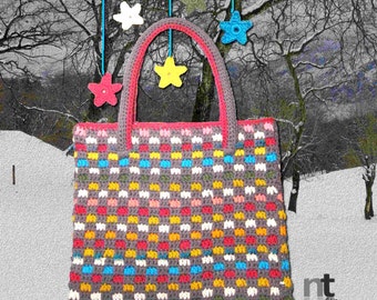 Crochet Bag Pattern "Sportina Tegoline" by NTmaglia, Crochet Purse Pattern, Crochet Tote Pattern downloadable .pdf