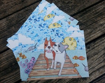Boston Terriers Beach Day