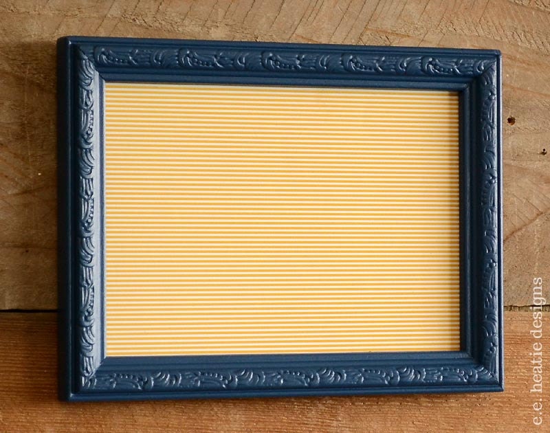 NAVY BLUE 5x7 picture frame Painted upcycled wood by eeheatie