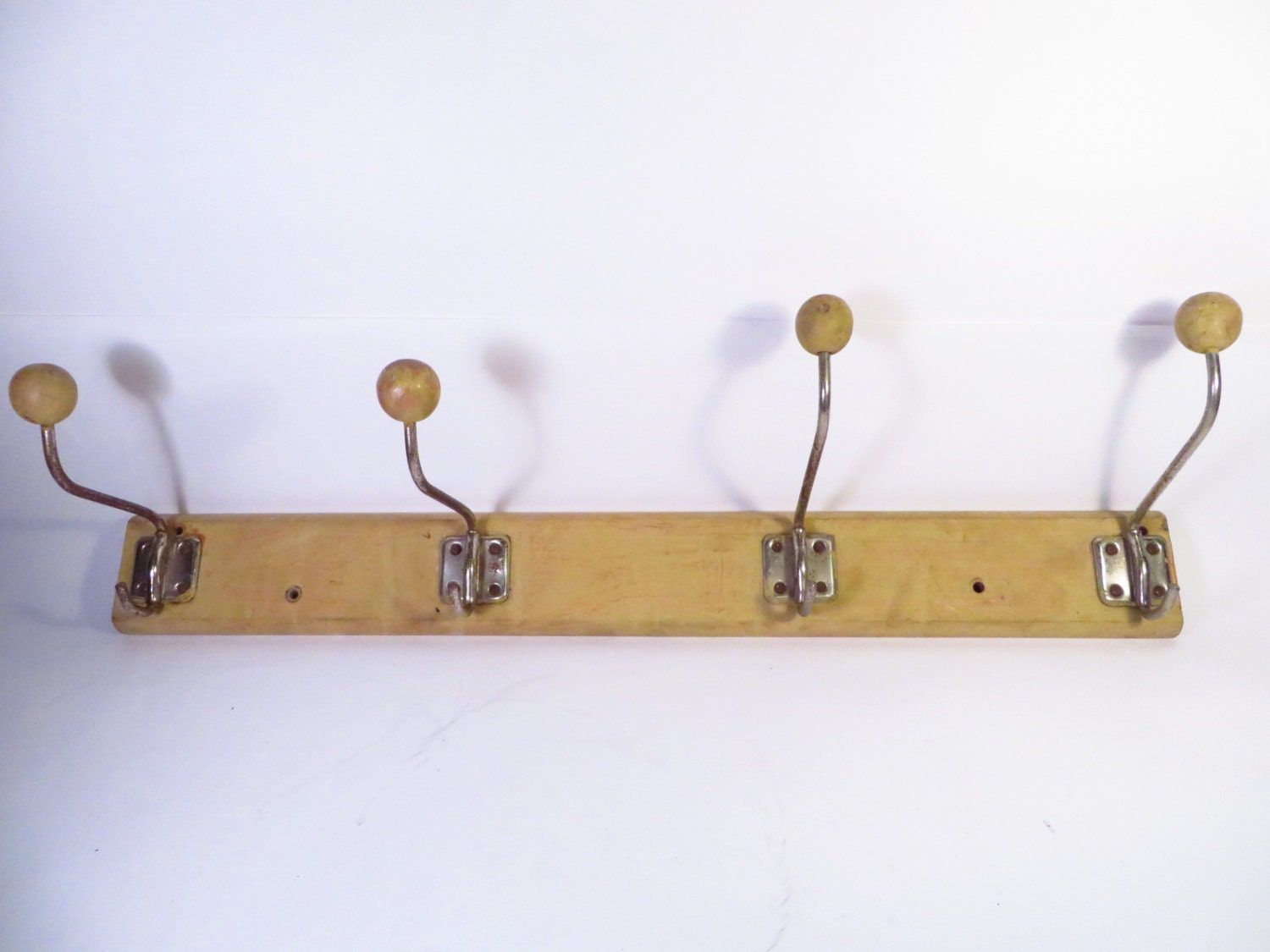 Vintage Wood Hat Coat Rack Wood Chrome Coat Rack Haute Juice