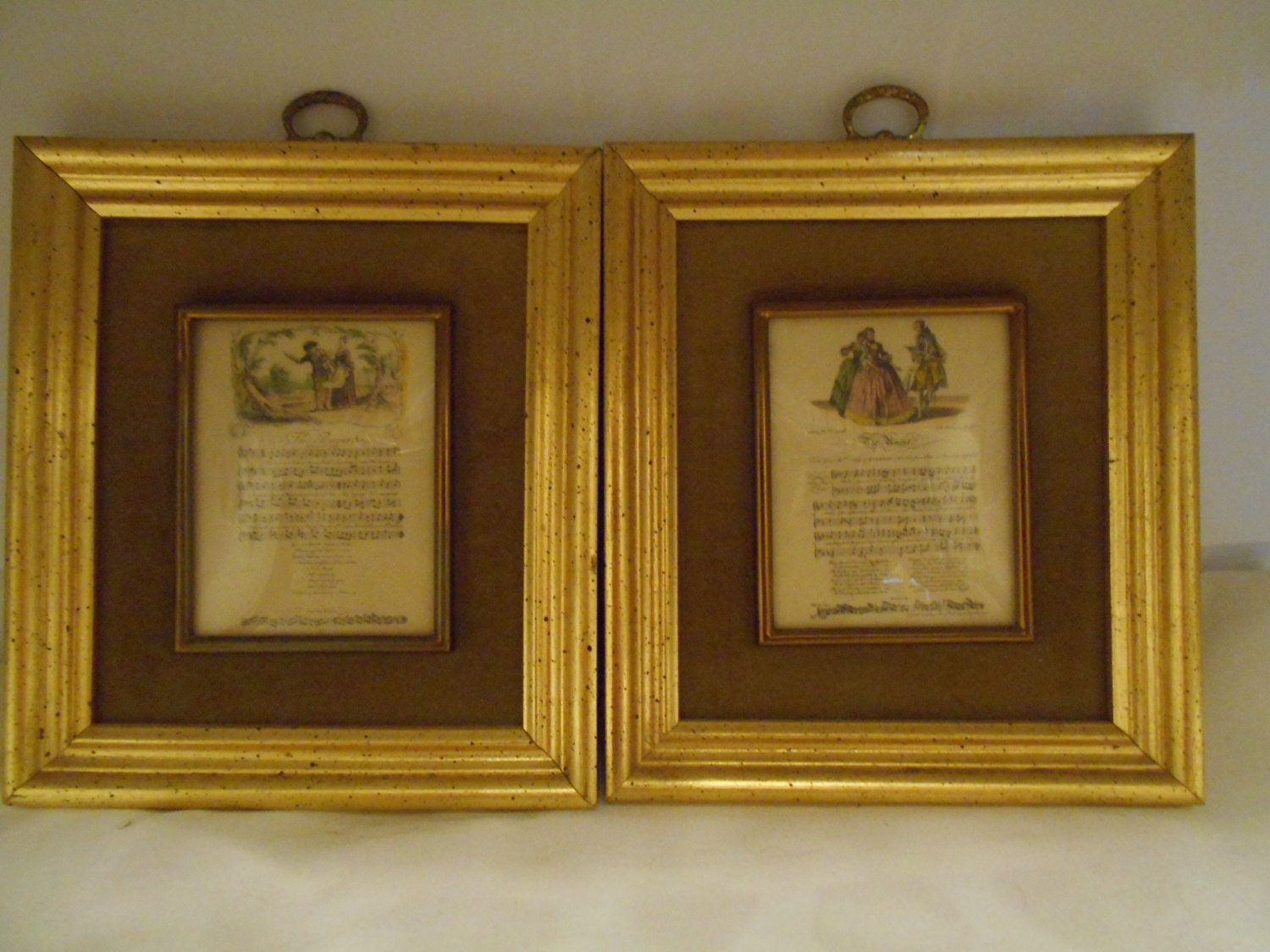 Vintage Victorian Art2 Framed Victorian Style Art 2 B&S