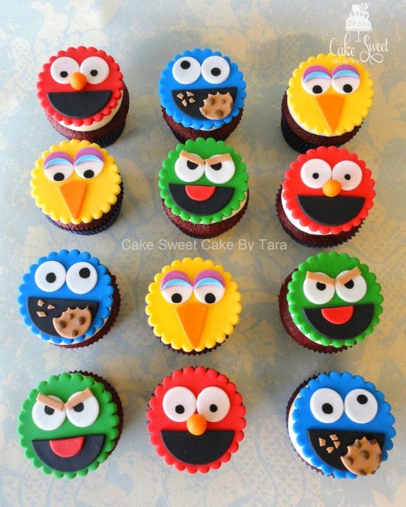 Items similar to Sesame street cupcake toppers on Etsy
