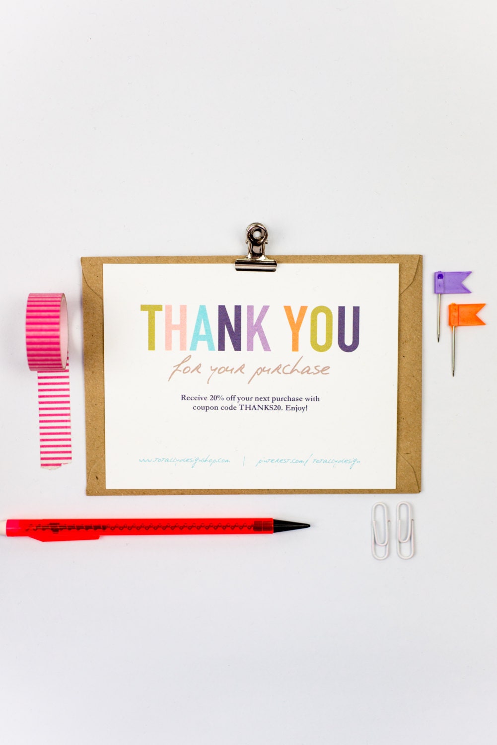 Business Thank You Cards template INSTANT DOWNLOAD Naturally