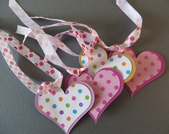 4 Heart Gift tags - great for weddings, bridal, or baby showers, or Just Because.