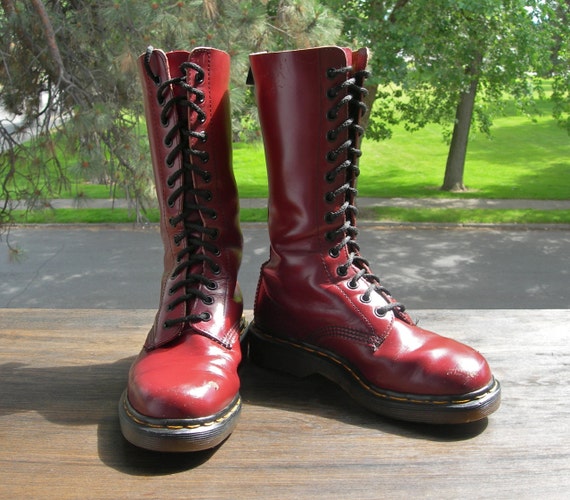 Sale80s Vintage Nana 14 Eye Oxblood Leather Doc Martens