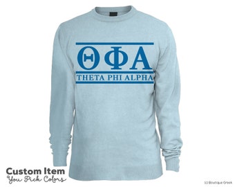 TPA Theta Phi Alpha Custom Comfort Colors Classic Sorority Sweatshirt
