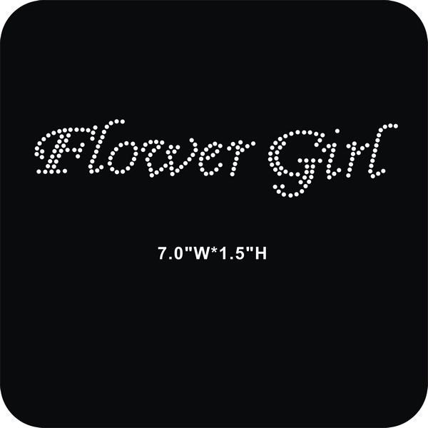 Flower Girl iron on Rhinestone transfer by LaLaBoutiqueBling