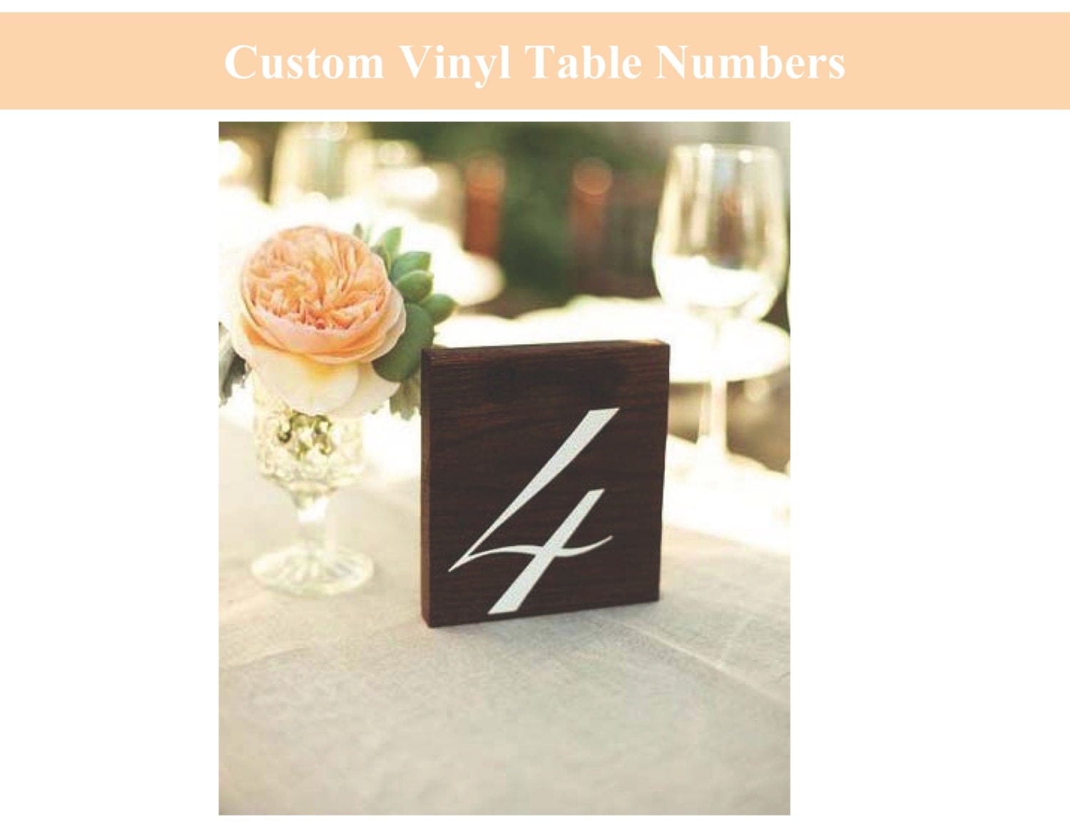 Vinyl Table Number Stickers DIY Table Numbers by WeddingTrousseau