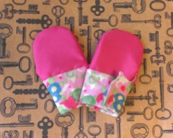 Turtles Waterproof Teething Mittens - no scratch - Velcro Cuff