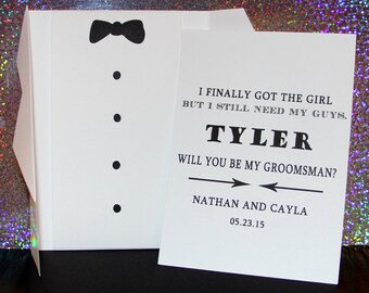 Will you be my Groomsman, best man, ring bearer, usher, page boy