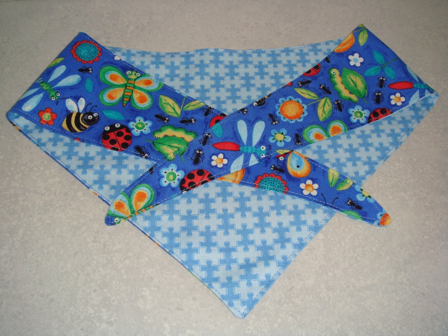 Tie On Large Dog Bandana Reversible Tie On Bandana