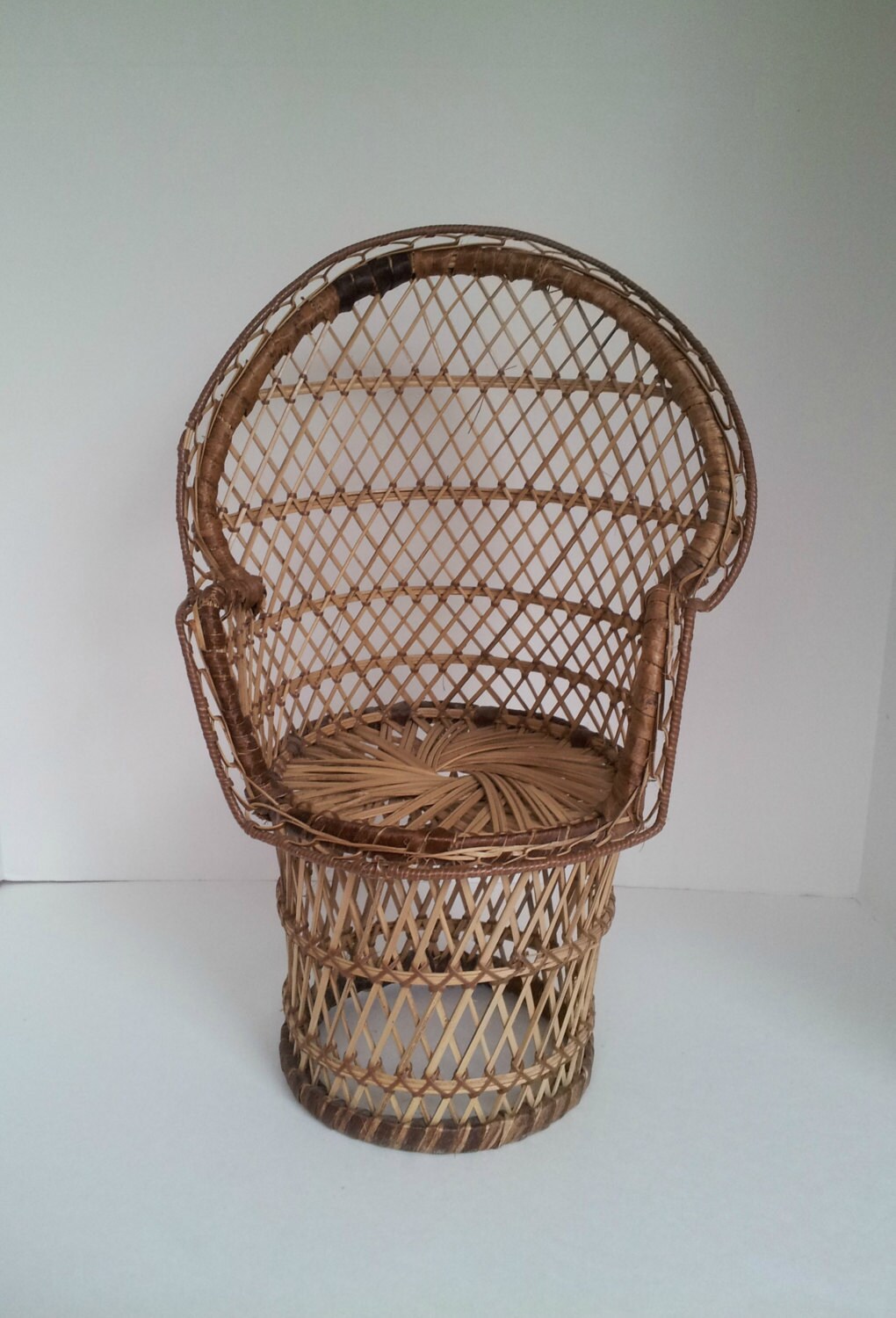 Brown Wicker Miniature/Small Chair Basket by ...