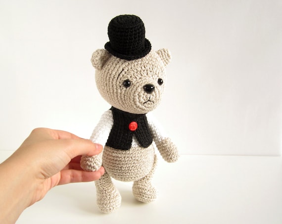 PATTERN: Teddy Bear in a Top Hat and Vest - Classic teddy ...