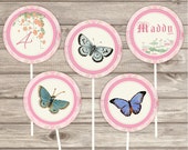 Items similar to Butterfly Cupcake Toppers Printable Birthday Party ...