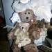 Tilden Manor Artist Bear with Baby Bears in Arms Beige Culy Plush with Tag Mint 10"