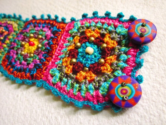 Granny Square Chic Crochet Bracelet