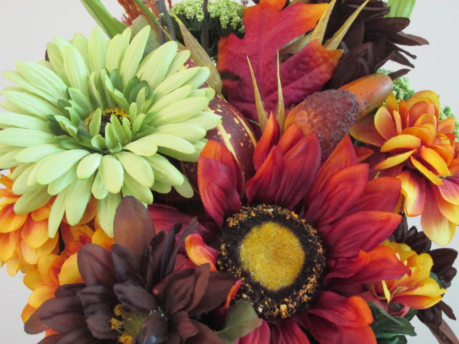 Sunflower Mum Fall Flower Arrangement Autumn by SilksbySally