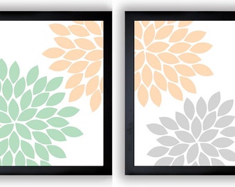 Yellow And Grey Wall Art peach grey wall art | etsy Yellow And Grey Wall Art peach grey wall art | etsy