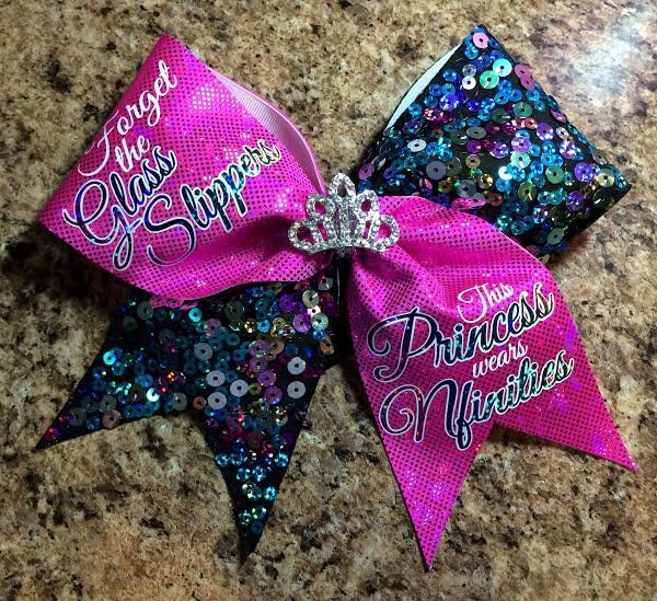 Forget the glass slippers cheer bow by Baddablingbows on Etsy