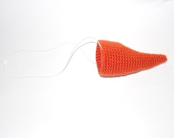Olaf Costume Party Favor Nose - Frozen Crochet Carrot Nose - Snowman Nose - Choose Your Size