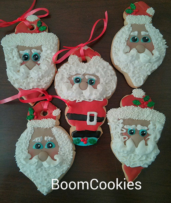 Santa Claus decorated sugar cookies!