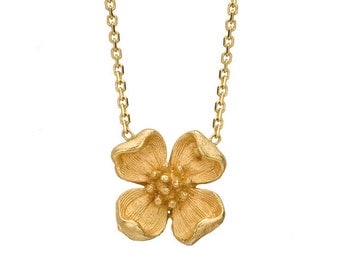 Popular items for gold flower necklace on Etsy