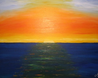 Popular items for painted sunset on Etsy