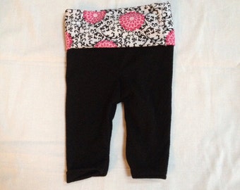 Items similar to Adorable black and fluorescent yellow baby yoga pants ...