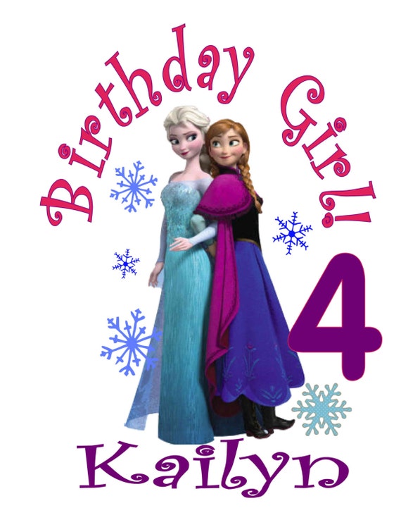 Custom Frozen Birthday Girl Shirt t tee by TheZebraFish on Etsy