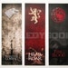 Game of Thrones Bookmarks 5 Printable Designs for Download