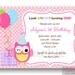 Owl 1st Birthday Invitation PRINTABLE Girl / Boy 1st