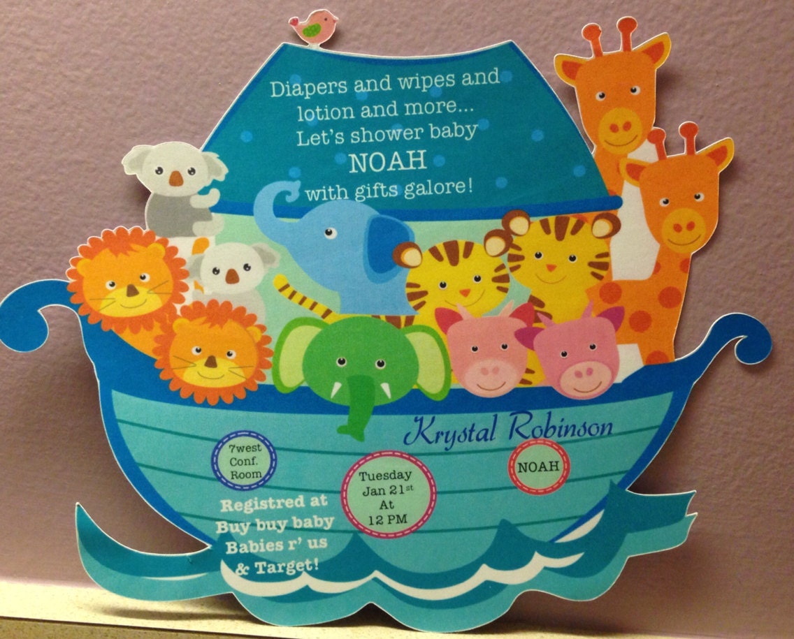 Noah's Ark Baby Shower Invitations 8