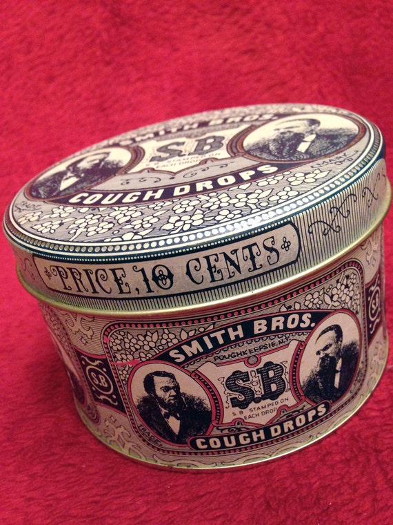Smith Bros Cough Drops vintage tin by MyFoundVintage on Etsy