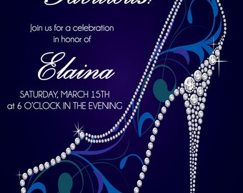 Forty and Fabulous Adult Birthday Invitation - Adult Birthday Invite - 40th Birthday Invitation