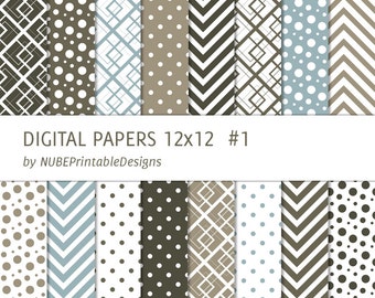 Silver Foil Digital Paper Metallic Silver by nubeDigitalPapers