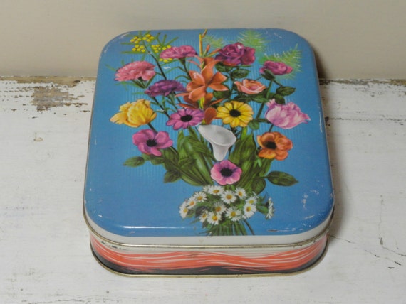French cookie jar with Flowers by FleaFever on Etsy