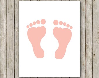 Popular items for baby girl footprint on Etsy