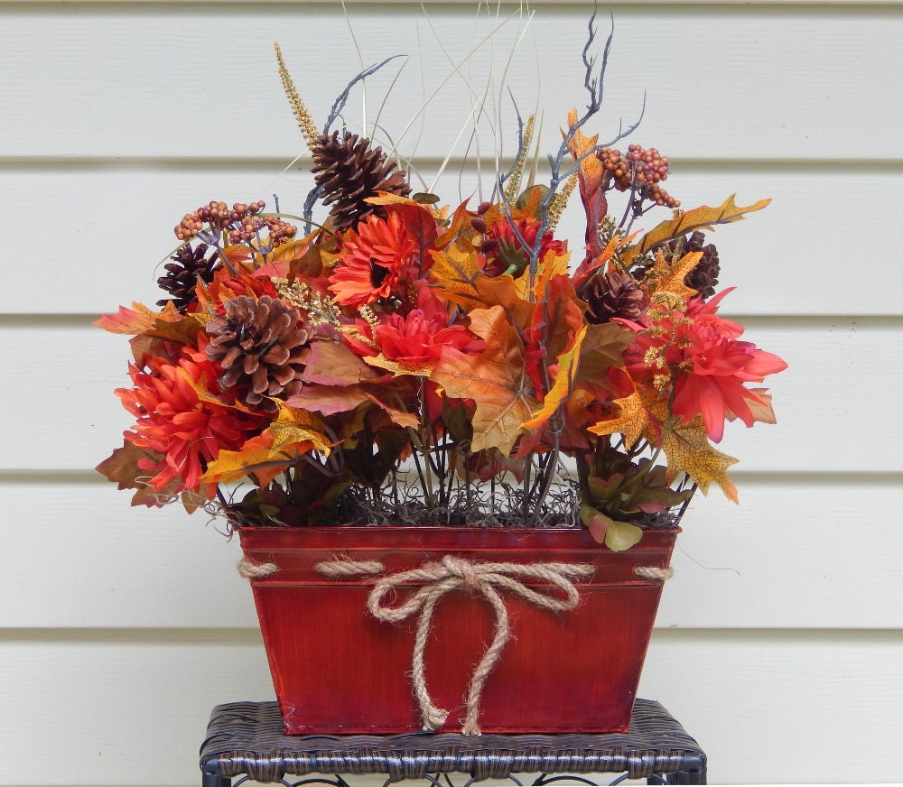 Autumn Decor Fall Floral Arrangement by NancieFloralDelights