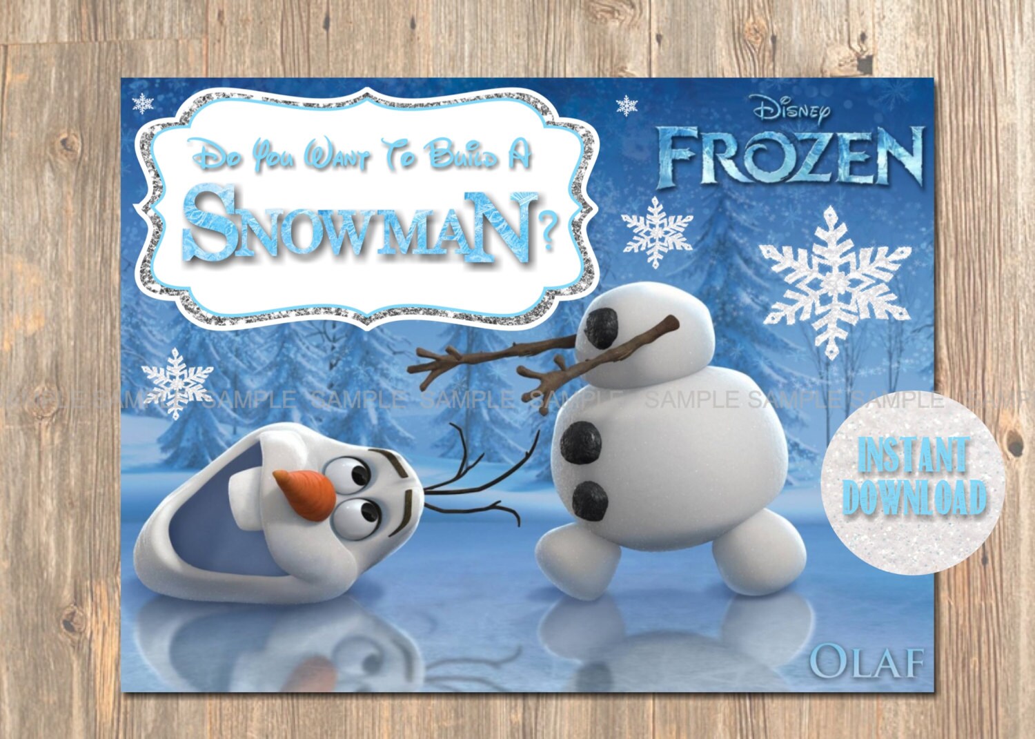 Do you wanna build a snowman OLAF Sign Disney's Frozen