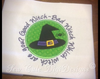 Good Witch Bad Witch Applique