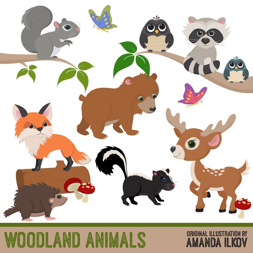 clip art woodland animals - photo #20