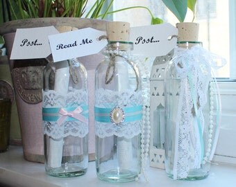 Invitations in a bottle wedding