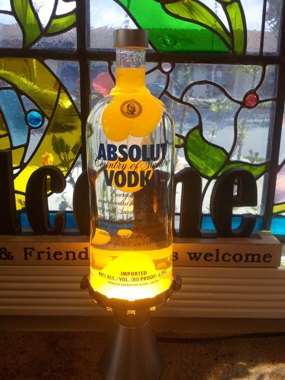 Absolute Vodka Lava Lamp. Yellow