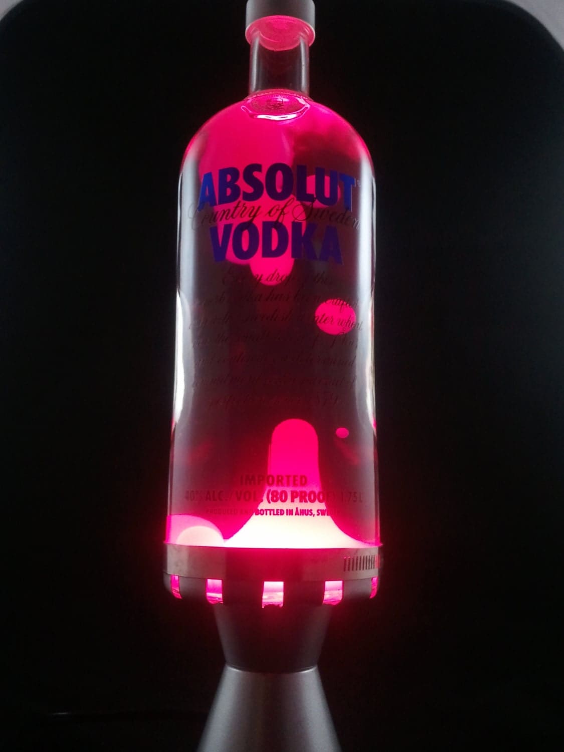 Lava lamp Absolut Vodka Neon pink by on Etsy