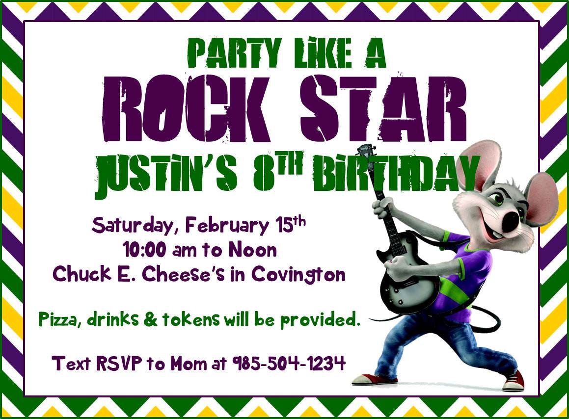 Chuck E Cheese Free Invitations 6