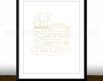 song chandelier lyrics crystal Poster] Song Typography [Printable  Chandelier Digital  Sia Lyrics Art